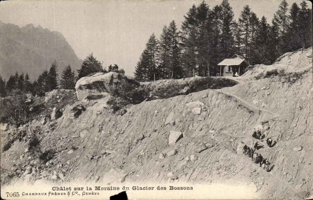Chalet auf der Moräne des Bossons-Gletschers — Charnaux Frères & Co., Genf, Nr. 7065 - Vorderseite
