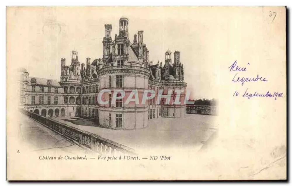 Château de Chambord — Vue prise à l'Ouest — ND Phot - Vorderseite