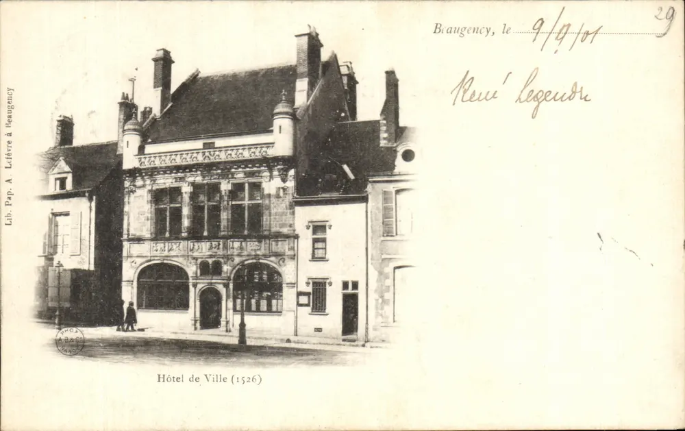 Hôtel de Ville (1526) — Brauency — Lib. Pap. A. Létière à Brauency - Frente