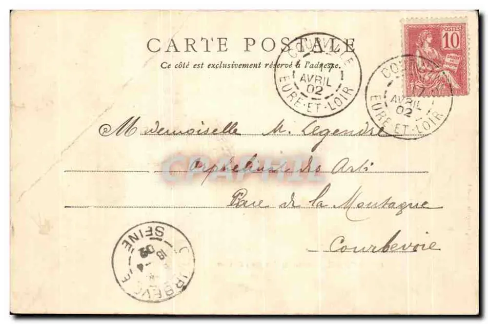Courville — Sanctuaire de l'Église — Peller Fils, Courville (E.-et-L.) - Rückseite