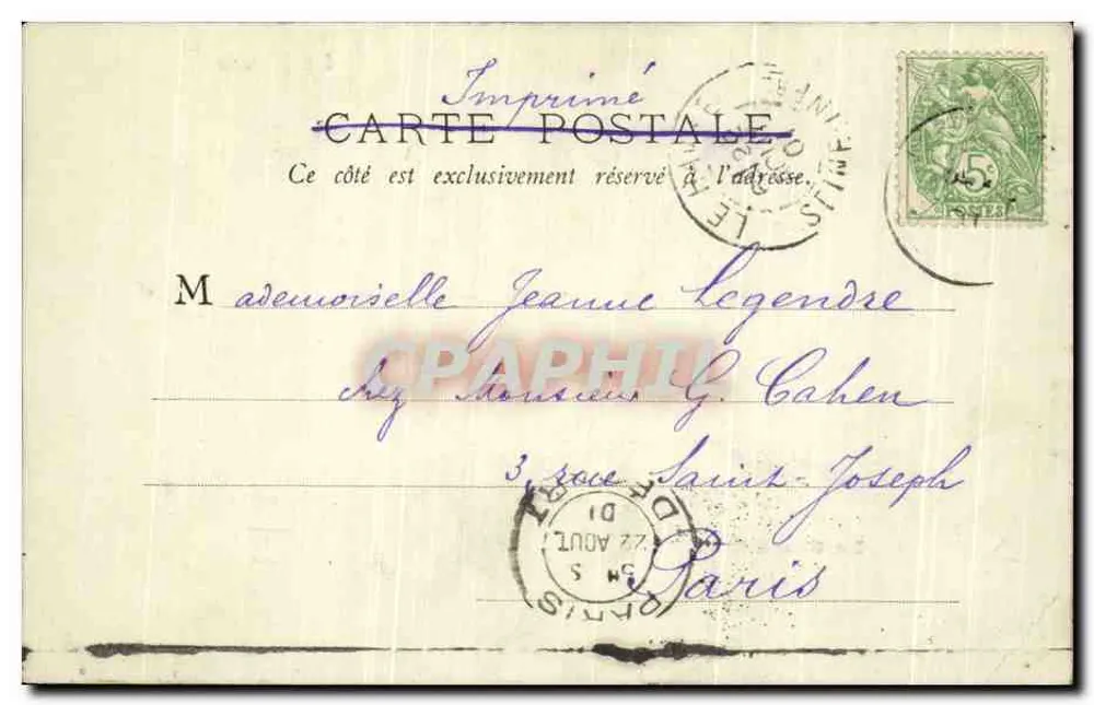 Le Havre — Le Grand Quai — B.R.F., Paris - Rückseite
