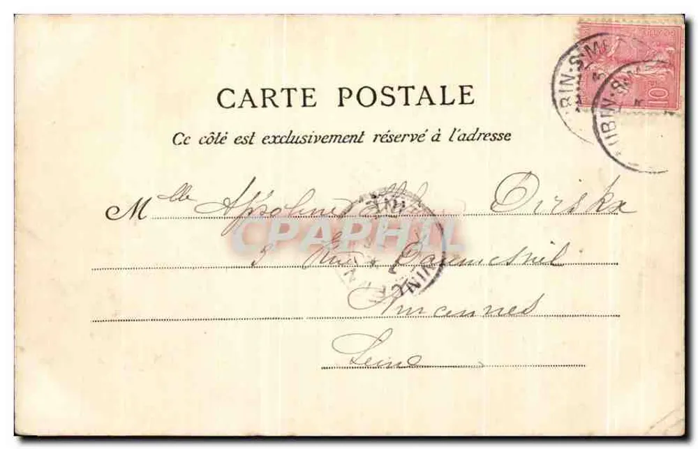 Saint-Aubin-sur-Mer (Calvados), vista do Ponte Pasteur — Bréchert, Caen (depositado) n°177 - Verso