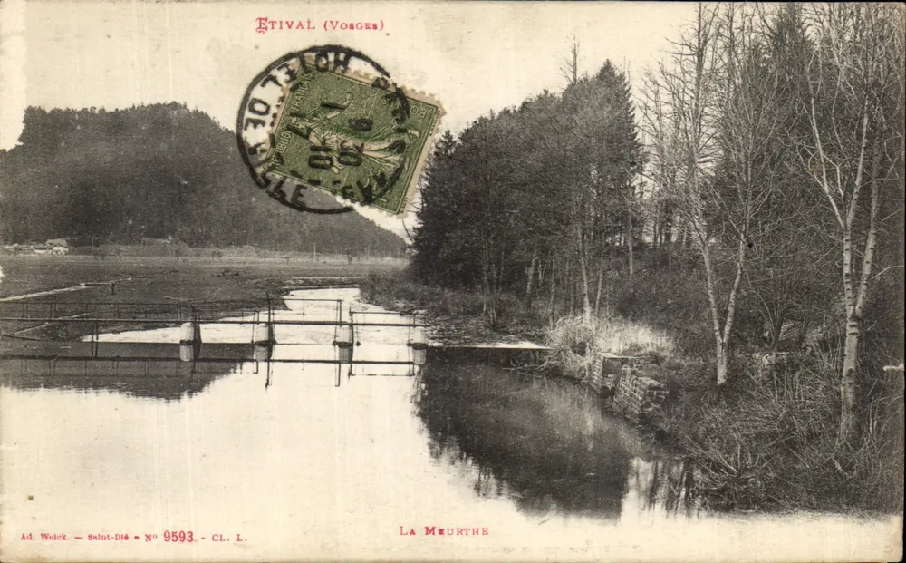 Etival (Vosges) — La Meurthe — Ad. Welck, Saint-Dié, N° 9593, CL. L. - Awers