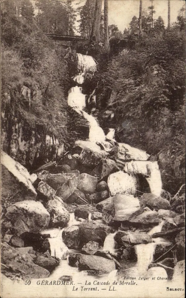 Gérardmer — A Cascata de Mèreelle — Edição Zeiger e Chevallier - Frente