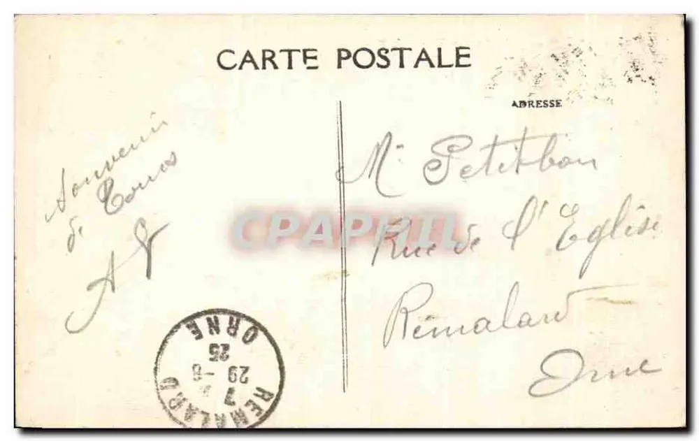 Tours (Loire) — O Hotel de Ville — A. B. (editor) n° 9033 - Verso