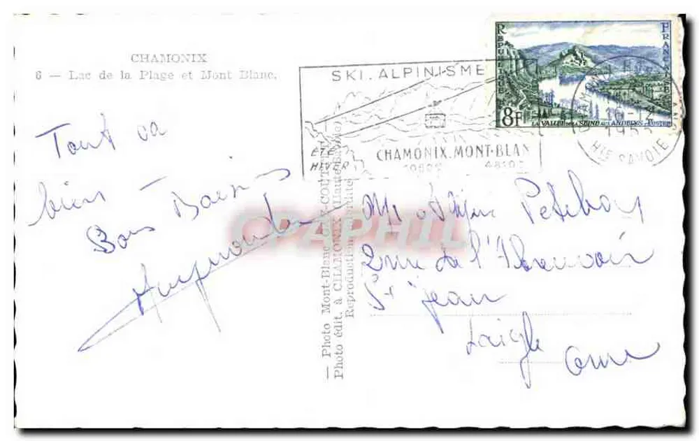 Lago da Plage e Mont Blanc — Chamonix — Foto editada em Chamonix-Mont-Blanc - Verso