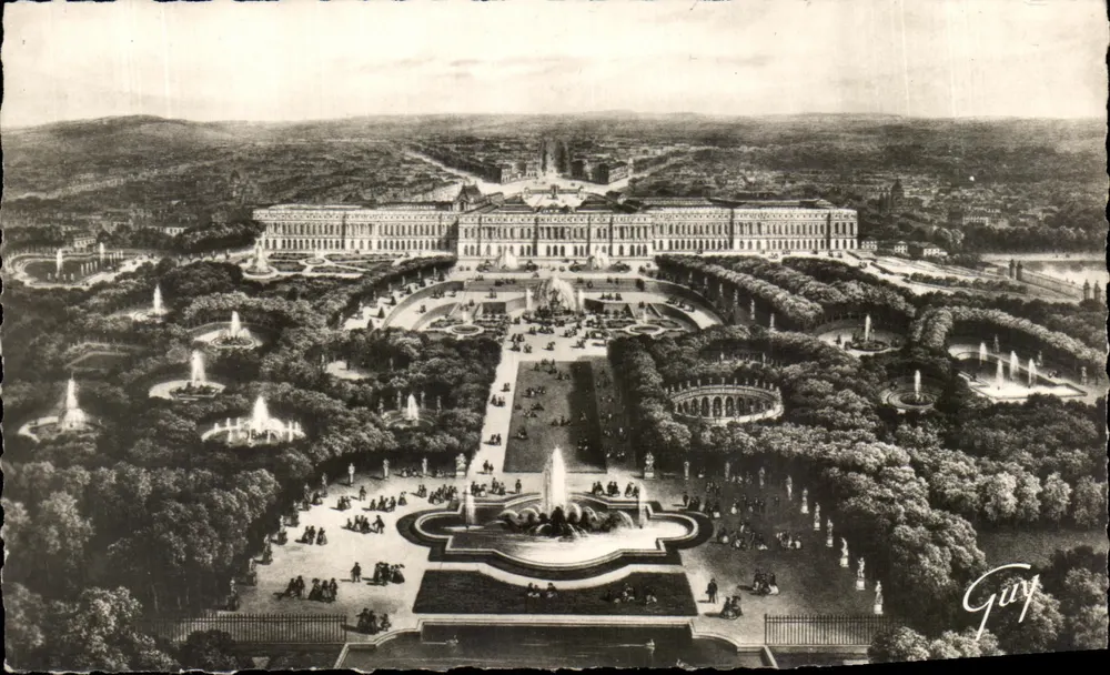 Versailles — Allgemeiner Blick auf den Park und das Schloss — Kunstausgabe « Guy » - Vorderseite