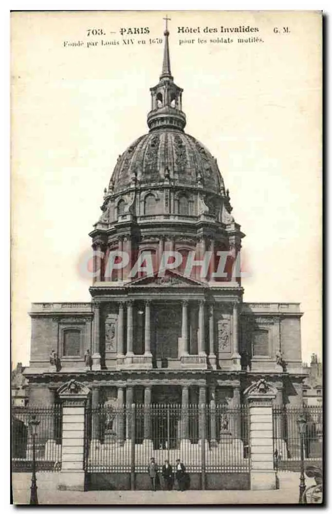 Hôtel des Invalides — Paris — G. M. n° 703 - Frente