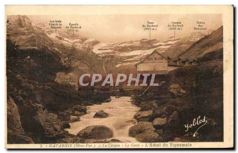 Gavarnie (Hautes-Pyrénées) — Der Cirque, Der Gave, Das Hotel du Vignemale — Yobled - Vorderseite