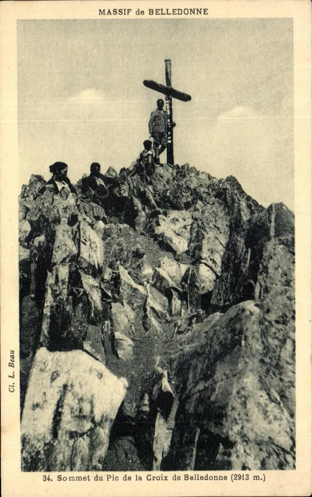 Gipfel des Pic de la Croix de Belledonne — 2913 m — Cl. L. Beau, n°34 - Vorderseite