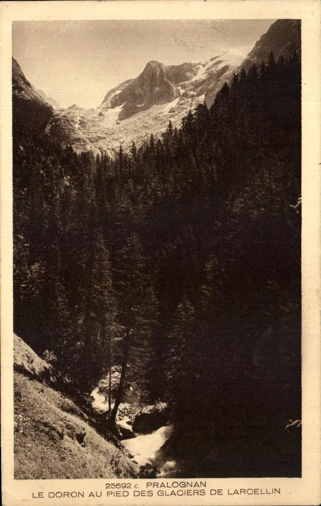 Le Doron am Fuße der Gletscher von Larcellin — Pralognan — Braux & Cie, Imp. Edt. (Serie) - Vorderseite