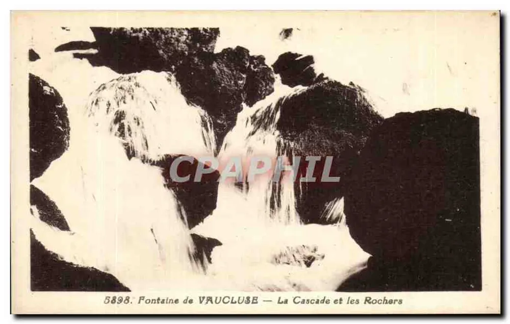 Fontaine de VAUCLUSE — La Cascade et les Rochers — Édition Rivière-Rivière (Fons) - Vorderseite