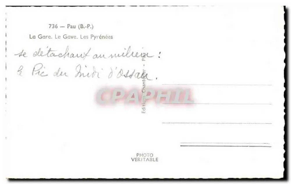 La Estación — El Gave — Pau (B.P.) — Éditions Chantegler - Reverso