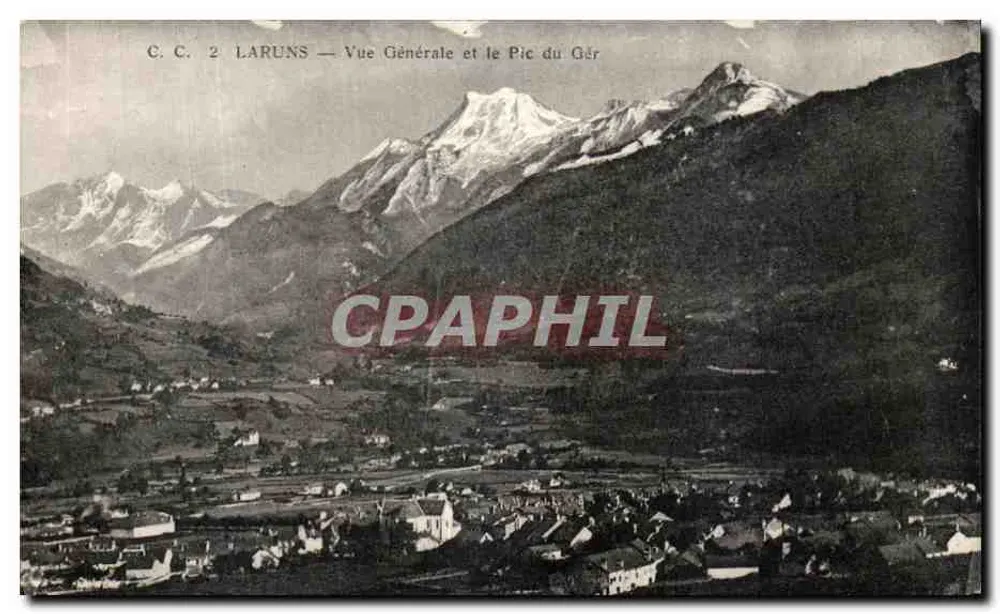 Laruns — Vista Geral e o Pic du Gér — C.C. 2 - Frente