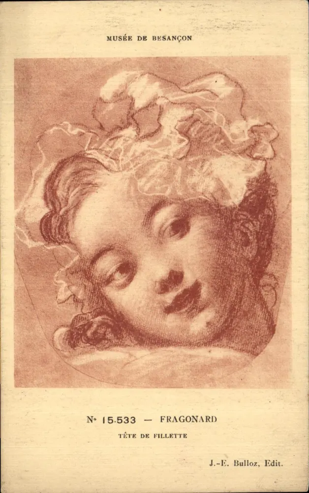 Kopf einer Mädchen — Fragonard — J.-E. Bulloz, Verlag - Vorderseite