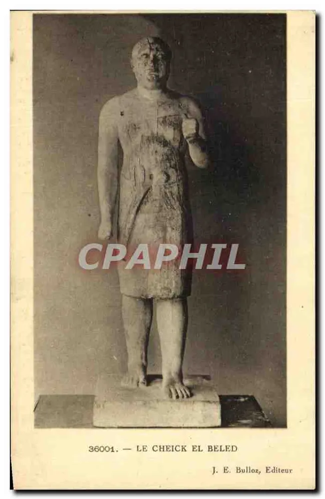 O Cheick El Beled — estátua — J. E. Bulloz, Editor - Frente