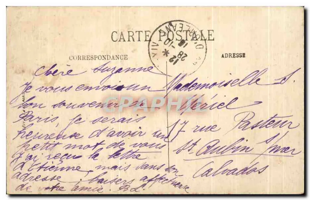 PARIS — Panorama vom Panthéon über den Luxembourg — unbekannter Verleger, Nr. 172 - Rückseite