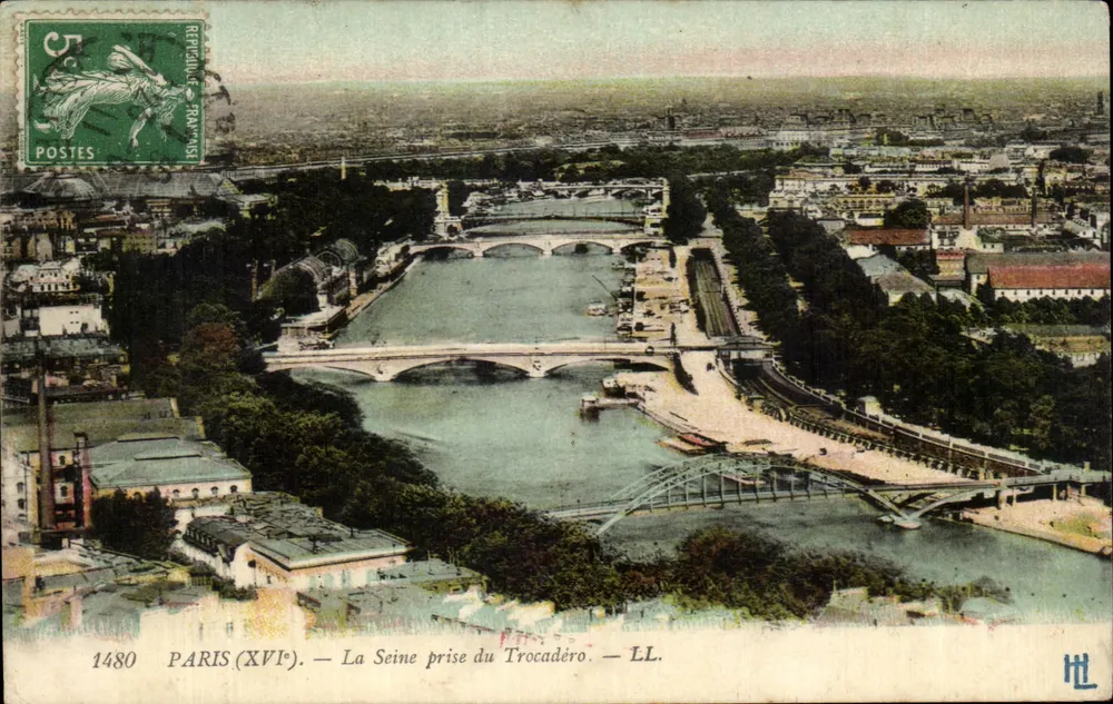 Paris (16. Bezirk) — Die Seine vom Trocadéro — LL. - Vorderseite
