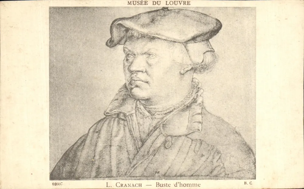 L. Cranach — Busto de homem — Museu do Louvre - Frente