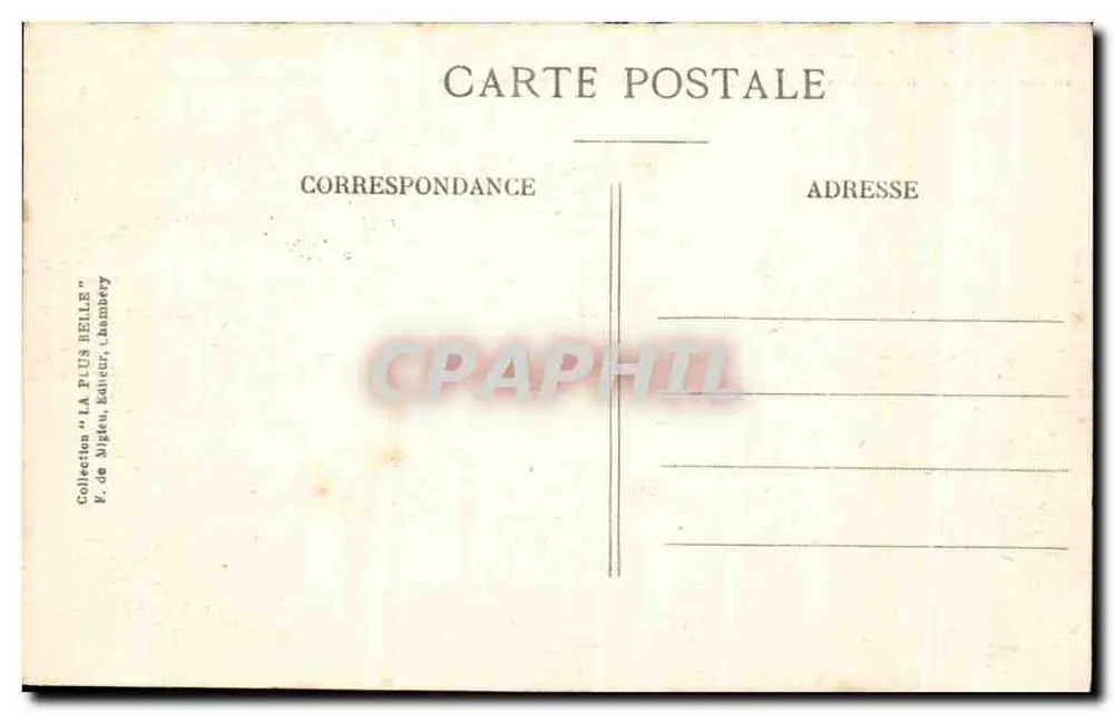Abbaye d'Haute-Côme — Abbaye d'Hautecombe — Verlag V. de Migieu, Sammlung 'La Plus Belle' - Rückseite