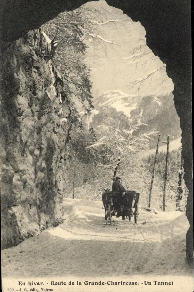 Route de la Grande-Chartreuse — Ein Tunnel — J. G. édit., Voiron - Vorderseite