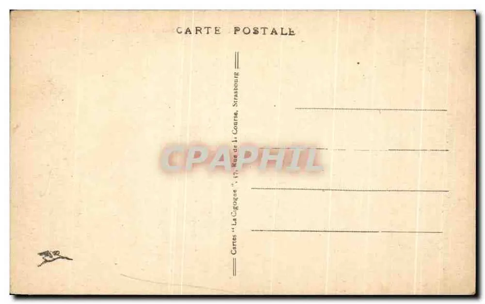 Mulhouse - Place de la Réunion und Rathaus — Verlag La Cigogne, Straßburg - Rückseite