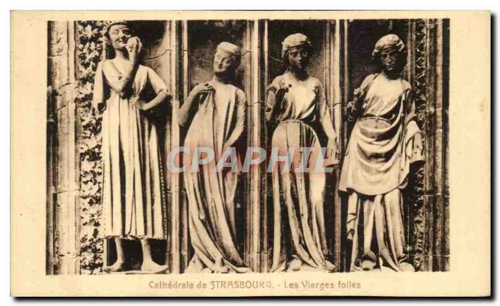 Strasbourg Cathedral — Die Madonnen — 'La Cigogne' Karten, Nr. 37 - Vorderseite