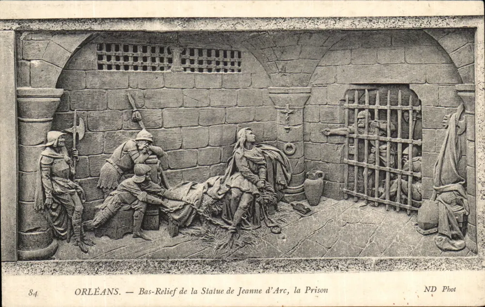 Orléans — Bas-Relief der Statue von Jeanne d'Arc, das Gefängnis — ND Phot - Vorderseite
