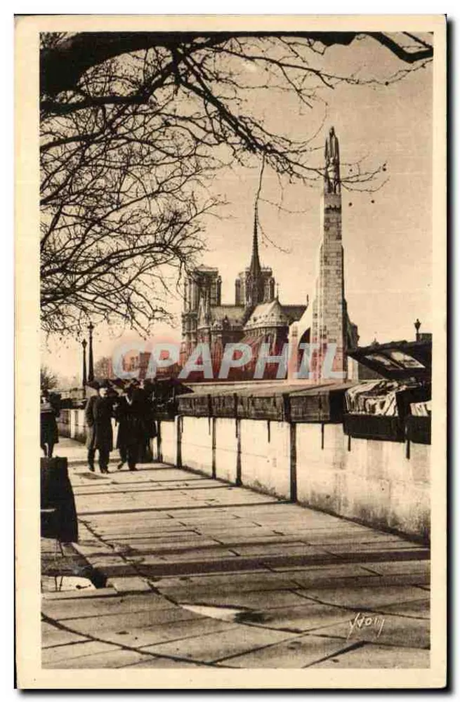 Notre-Dame de Paris — Ansicht vom Quai de la Tournelle — Verlag V. Dony, Nr. 32 - Vorderseite
