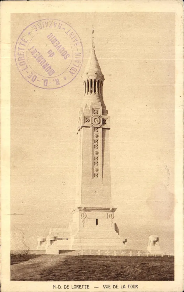 N.D. de Lorette — Vista da torre — Monumento do Recordo - Frente