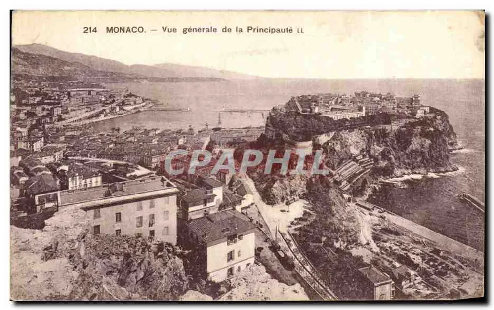 Mônaco — Vista geral da Principalidade — Editor LL n°214 - Frente
