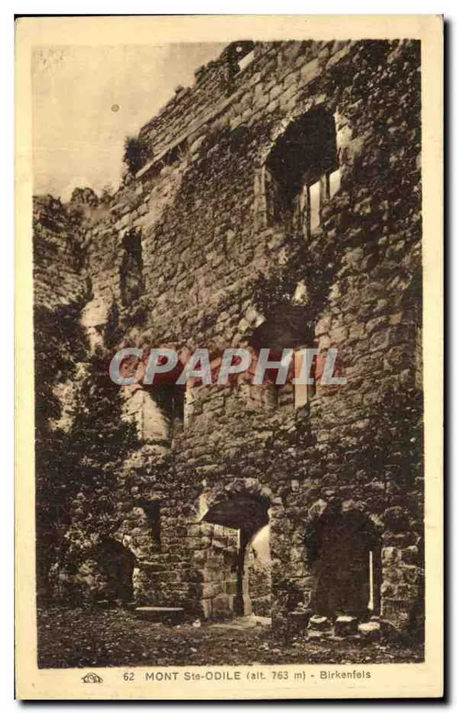 Monte Ste-Odile (alt. 763 m) — Ruínas de Birkenfels — Editor: Ancienne des Arts Éboliomécaniques, Strasbourg - Frente