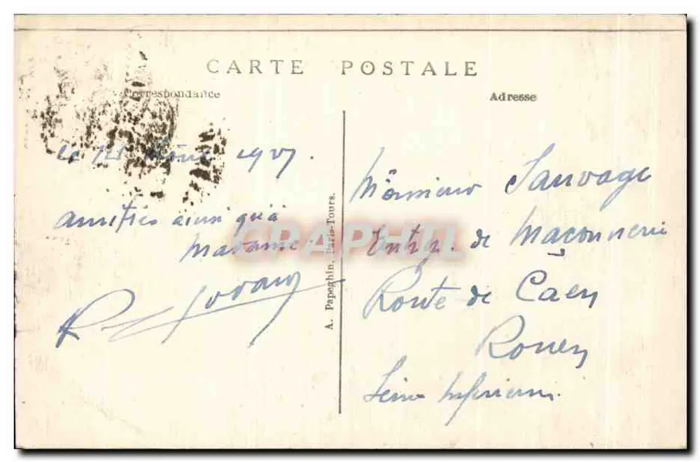 Tours (Loire-et-Loire) — Claustro da Psalette — Galerias e Escada (séculos XV e XVI) — A.P. - Verso