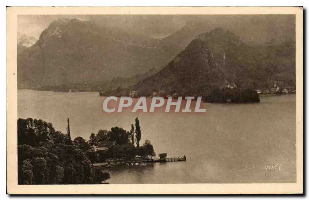 Lago de Géronde — vista panorâmica — editor anônimo - Frente