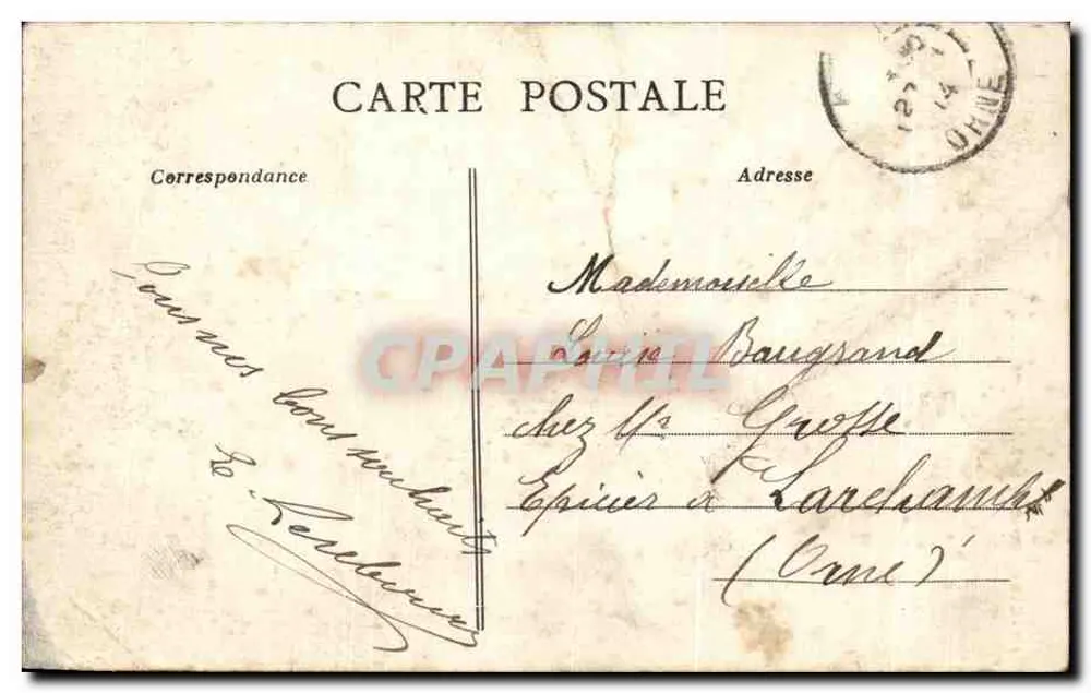 Caen - Rue et Église Saint-Pierre — éditeur impr. sur la carte, n° 110 - Verso
