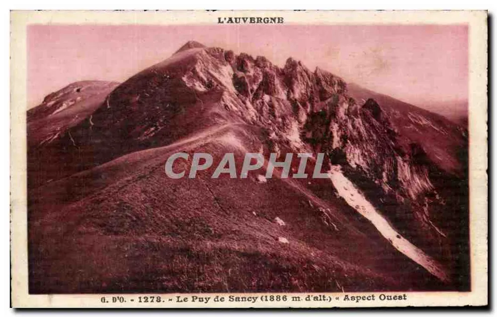 O Puy de Sancy (1886 m.d'alt.) — Aspecto Oeste — J. Gouttolanges, editor, P.-de-D. - Frente