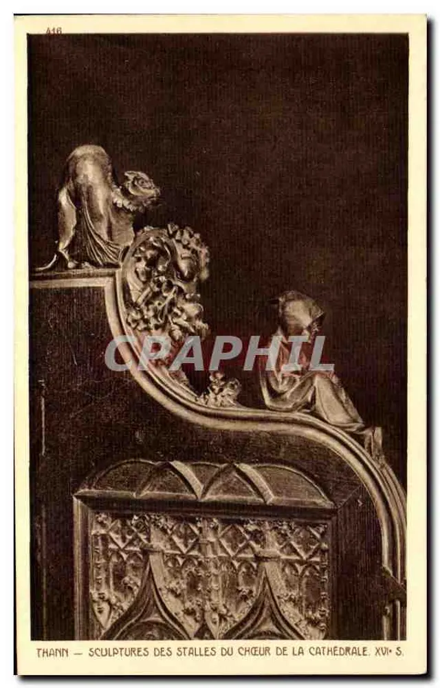 Thann — Skulpturen der Chorbanken der Kathedrale, 16. Jahrhundert - Vorderseite