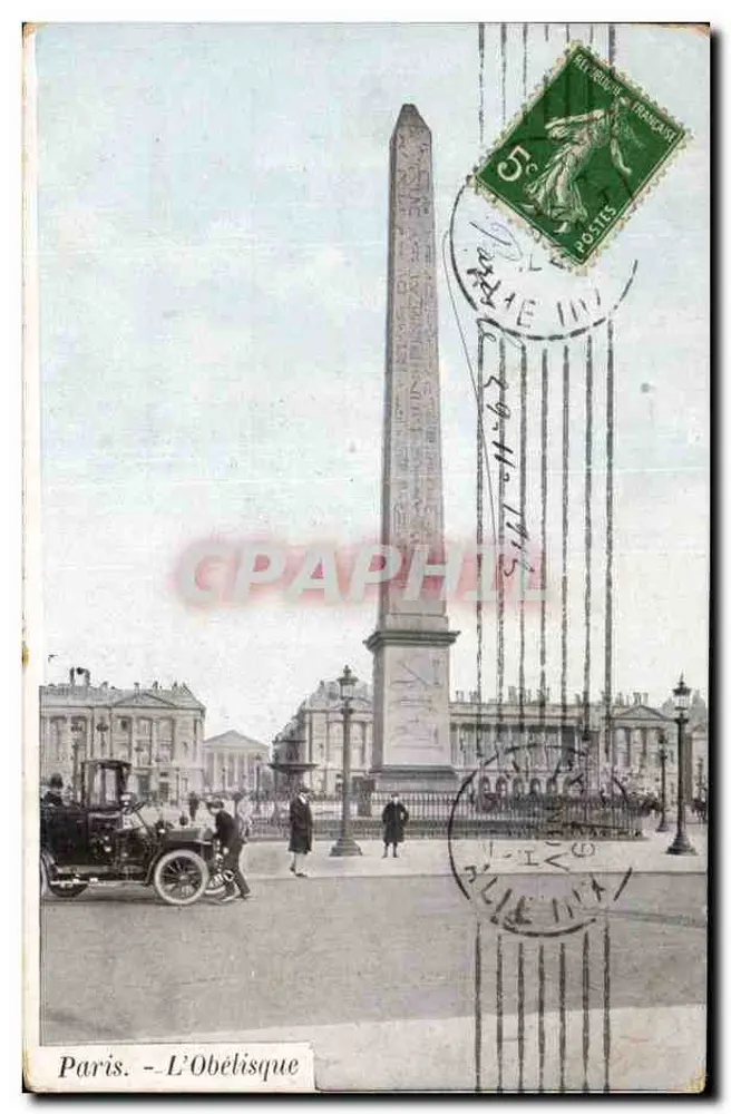 Paris. - A Obélisque — editor, número de série não visível - Frente