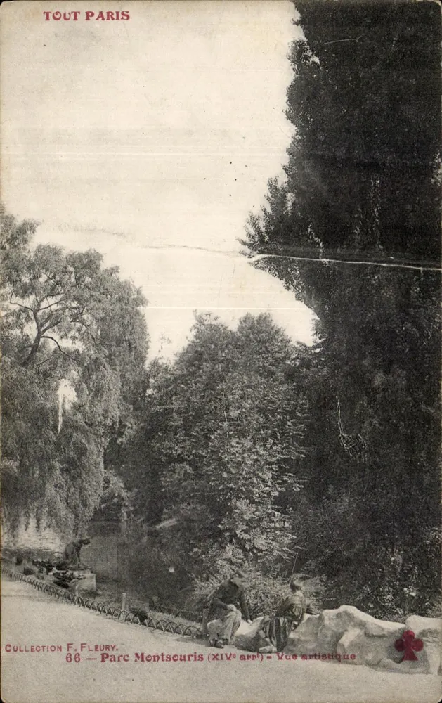 Parc Montsouris (XIVe arr.) — Vista artística — Coleção F. Fleury, n° 86 - Frente