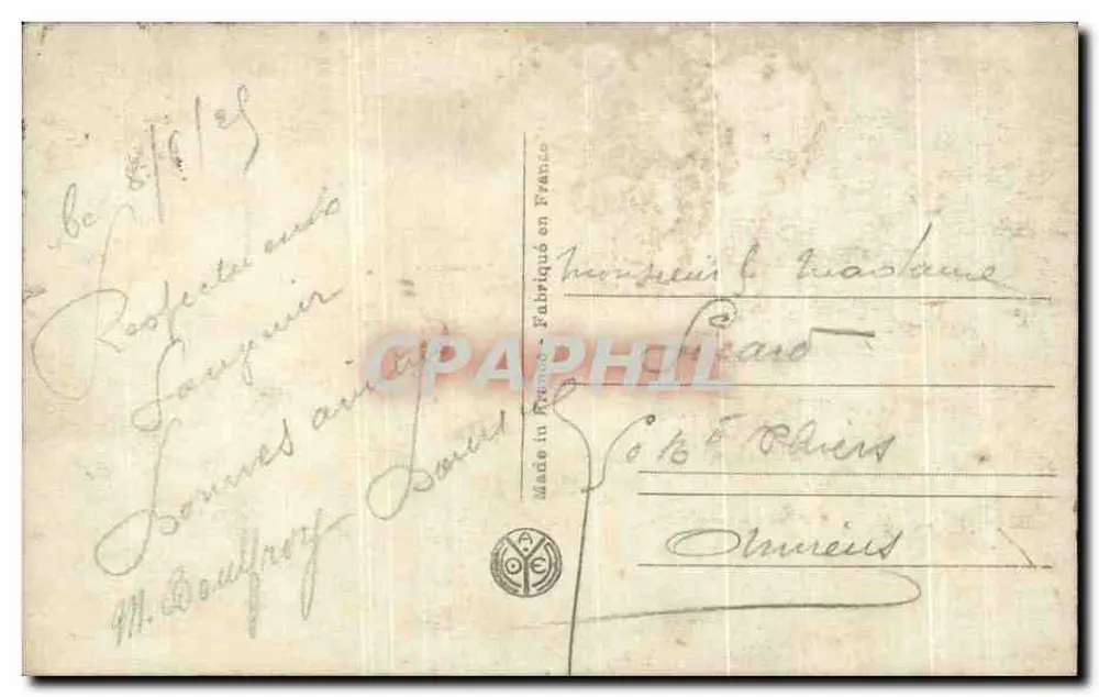 Der Peristyl der Cour des Métiers — Ausstellung der Dekorativen Künste — Verlag A.J.N. Paris - Rückseite