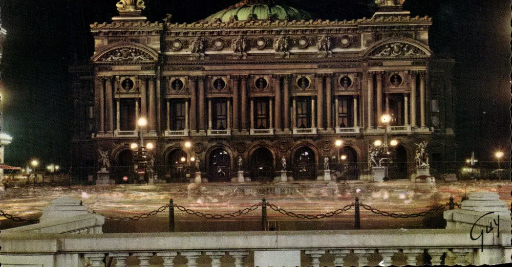 Paris und seine Wunder — Das Opernhaus (1862-1875), von der Nacht aus gesehen — Foto Jean TRIMBOLI, Kunstausgabe « GUY », Nr. 1058 - Vorderseite