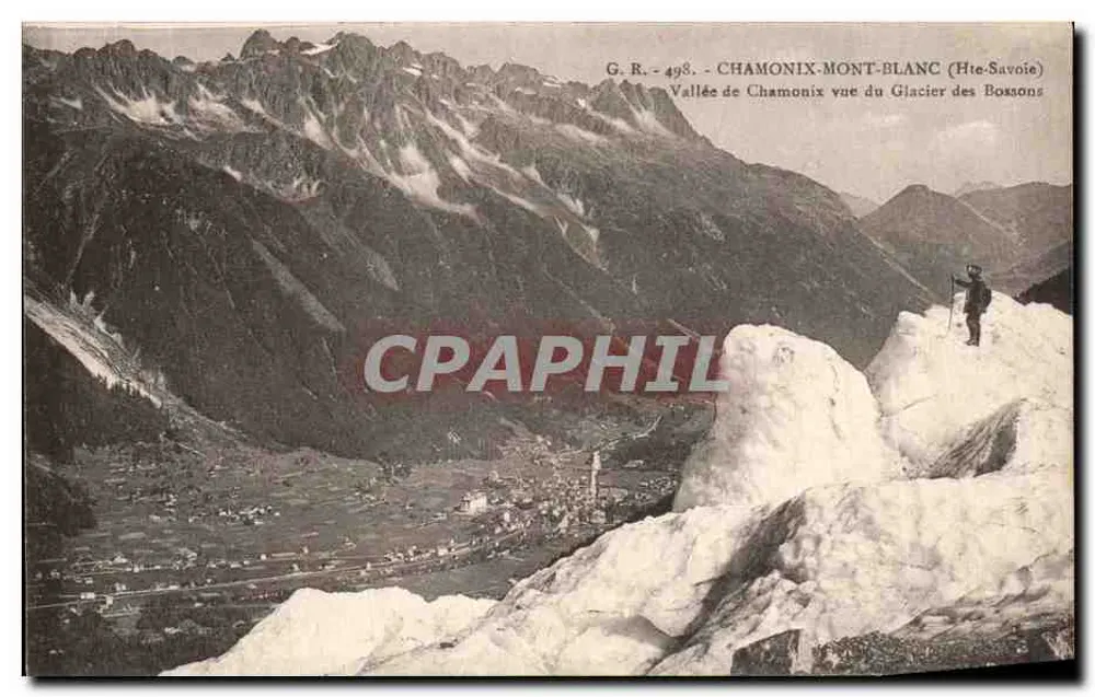 Chamonix-Mont-Blanc — Tal von Chamonix aus Sicht des Gletschers Bossons — G.R. 498 - Vorderseite