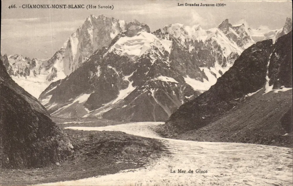 Les Grandes Jorasses 4208m — Die Eissee — L. Fauzaz, Verlag (Chamonix-Mont-Blanc) - Vorderseite