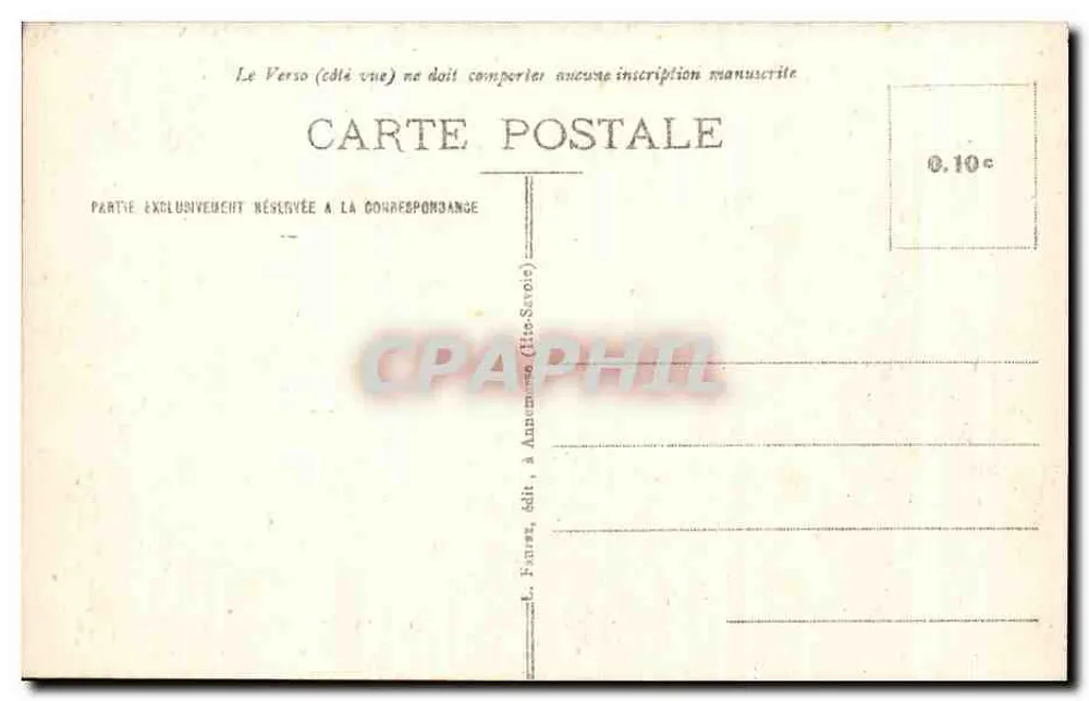 Chamonix-Mont-Blanc — Ansicht des Gletschers Mer de Glace und der Weiden — anonymer Verleger, Nr. 389 - Rückseite