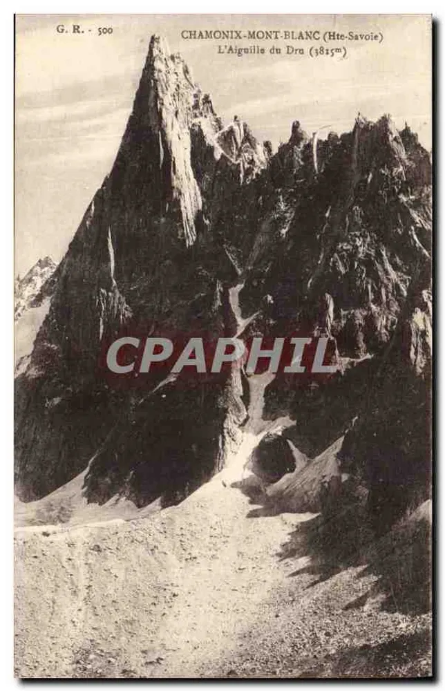 A Aiguille do Dra (1815m) — Chamonix-Mont-Blanc (Haute-Savoie) — G.R. - 500 - Frente