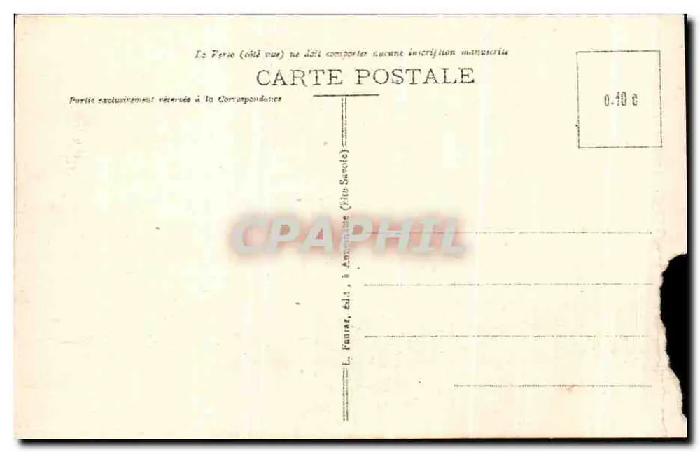 Chamonix-Mont-Blanc (Hte-Savoie) — le Dru 3754m et l'Hôtel du Montenvers — éditeur L. Fauriat - Verso
