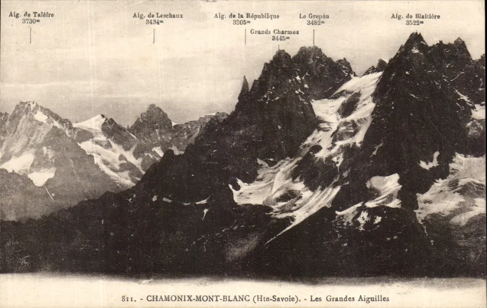 Die Großen Spitzen — Chamonix-Mont-Blanc (Haute-Savoie) — L. Faurin, Verlag in Artenay - Vorderseite