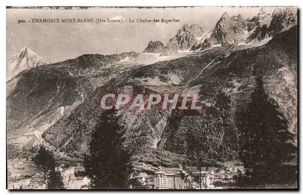 Chamonix-Mont-Blanc (Haute-Savoie) — Die Aignilles-Kette — L. Fauraz, Verlag in Annecy - Vorderseite