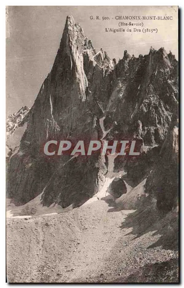 Aigaille do Dra — Chamonix-Mont-Blanc — G. R. 500. — Editor L. Faure - Frente
