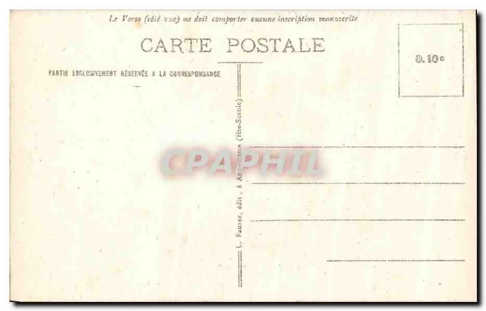 Aigaille do Dra — Chamonix-Mont-Blanc — G. R. 500. — Editor L. Faure - Verso
